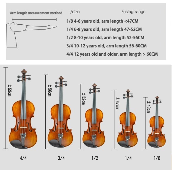 Violin arm length chart 1_8-4_4